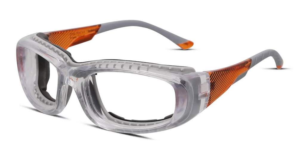 PENTAX ZT55 CLEAR ORANGE SAFETY EYEGLASSES FRAMES 57-17-130